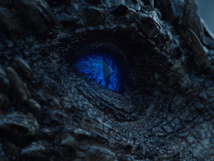 Close-up dragon eye cover art, licensed Game of Thrones-style music marketing project by Content Marketing Guru